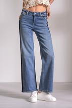 Elan Women's Track Stripe Denim Pant DENIM