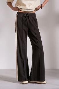 Elan Women's Knit Pant with Side Trim BLACK/NATURAL
