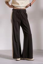 Elan Women's Knit Pant with Side Trim BLACK/NATURAL