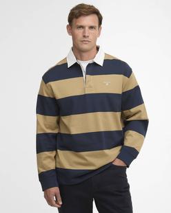 Barbour Men's Broome Rugby Shirt NAVY/TRENCH