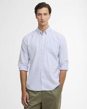 Barbour Men's Nelson Striped Long-Sleeved Tailored Shirt BLUE