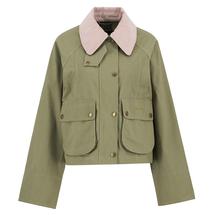 Barbour Women's Cropped Beadnell Casual Jacket BLEACHEDOLIVE/ANCIENT
