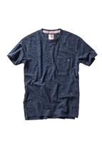 Relwen Ringspun Pocket Tee NAVY/BLUESTRIATED