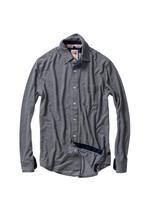 Relwen Hemp Stripe Buttondown MIDNIGHT/WHT