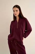 Gabrielle Women's Edie 1/2 Zip Pullover DARKRED