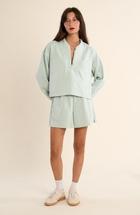Gabrielle Women's Edie 1/2 Zip Pullover SAGE