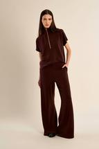Gabrielle Women's Monalisa Wide Leg Pant CHOCOLATE