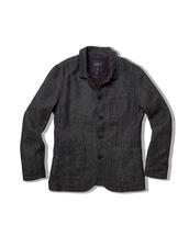 Grayers Gaudet Linen French Chore Jacket - Navy Herringbone NAVYHERRINGBONE