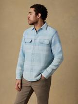 Faherty Men's Doug Good Feather Indigo Canyon Overshirt - Indigo Star Serape INDIGOSTARSERAPE