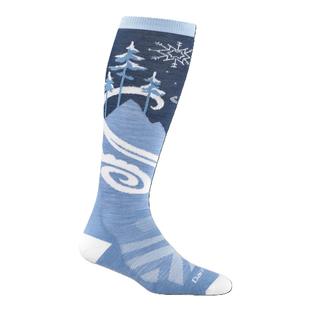 Darn Tough Women's Swirlwind Over-the-Calf Lightweight Ski & Snowboard Socks MIDNIGHT