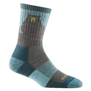 Darn Tough Women's Bear Town Micro Crew Lightweight Hiking Socks AQUA
