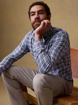 Faherty Men's Movement Monterey Shirt BLUEISLEPLAID