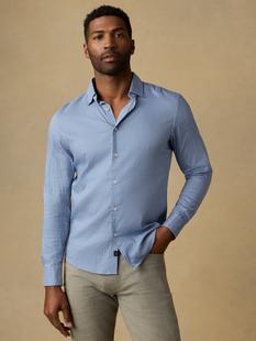 Faherty Men's Movement Monterey Shirt WHITEBLUECHECK