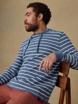 Faherty Men's Sunwashed Organic Hoodie BREAKERBRETONSTRIPE