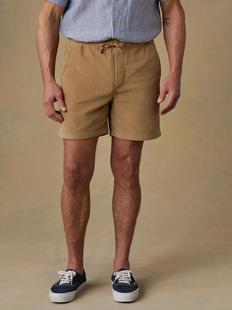 Faherty Men's Essential Corduroy Short DARKSAND