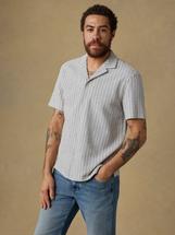 Faherty Men's Short-Sleeve Oasis Camp Shirt SHORENAVYSTRIPE