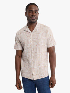 Fair Harbor Men's Castaway Textured Camp Shirt WAVYSANDS