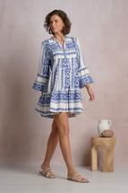 Elan Mini Dress NATURAL/BLUE