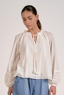 Elan Popover Blouse WHITE