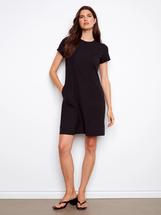 Charlie B Knee-Length Short-Sleeve Dress - Black BLACK