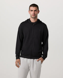 Vuori Men's Ponto Full Zip Hoodie BLACKHEATHER