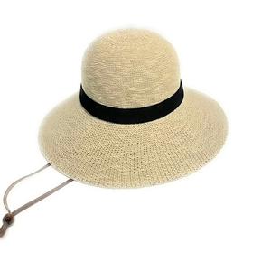 Shihreen Large Brim Hat with Strap CREAM