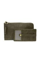 Joy Susan Karina Convertible Wristlet & Wallet DARKOLIVE