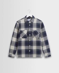 Wax London Whiting Overshirt - Marine Beatnik V3 MARINE