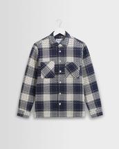 Wax London Whiting Overshirt - Marine Beatnik V3 MARINE