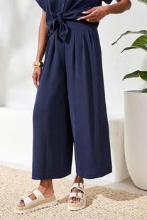 Tribal Women's Airflow Pleated Pants With Elastic Waistband NAUTICAL