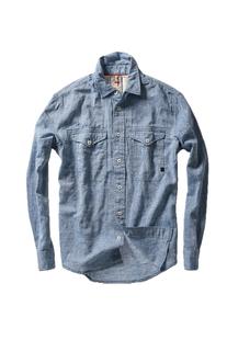 Relwen Men's Windsail Workshirt CHAMBRAYBLUE