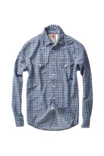 Relwen Men's Windsail Workshirt WHT/NAVY/BLUEGINGHAM