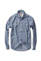 Relwen Men's Windsail Workshirt WHT/NAVY/BLUEGINGHAM