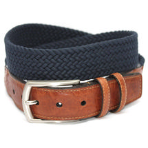 Torino Men's Cotton Elastic Belt NAVY