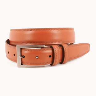 Torino Men's Tan Aniline Satin Buckle Belt TAN