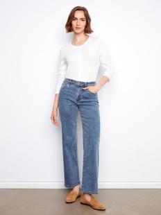 Charlie B Women's Chloe Wide Leg Jeans MEDIUMBLUE