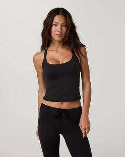 Vuori Women's Halo Cross Back Tank SOLIDBLACK