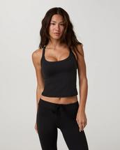 Vuori Women's Halo Cross Back Tank SOLIDBLACK