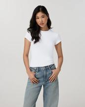 Vuori Women's Everyday Cotton Stretch Fitted Tee WHITE