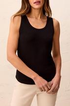 Tribal Women's Scoop Neck Cami with Shirttail BLACK