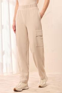 Tribal Women's Pull on Ankle Pant with Cargo Pockets SANDDUNE