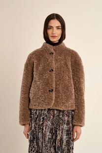 Molly Bracken Women's Faux Fur Novelty Jacket BROWN