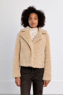 Molly Bracken Women's Faux Fur Jacket BEIGE