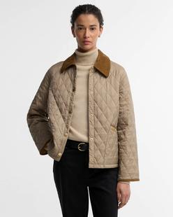 Barbour Women's Icons Cropped Liddesdale Quilted Jacket LIGHTTRENCH/BIRCHWOOD