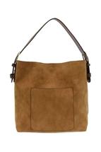 Joy Susan Hobo Rich Faux Suede Handbag TOFFEE/COFFEE