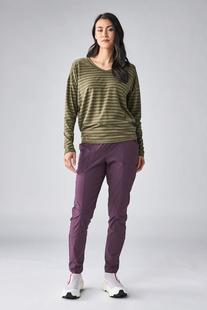 Indyeva Women's Veloz II Long Sleeve Shirt DEEPMOSS/VERDALESTRIPE