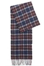 Barbour Men's Tartan Lambswool Scarf MIDNIGHTOAKTARTAN