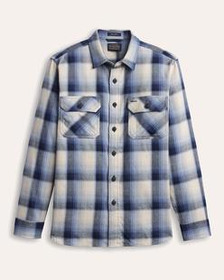 Pendleton Men's Burnside Flannel Shirt BLUE/ECRUPLAID