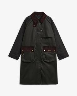 Barbour Women's Checked Kirklees Wax Jacket FERN/CLASSIC/SHADOWCLASSIC
