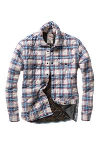 Relwen Qltd Flannel Shirtjacket WHITEMULTI